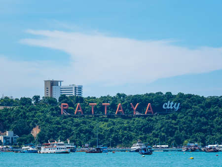 PATTAYA, THAILAND - October 25, 2021 : Pattaya beach before opening to tourists after the Coronavirus COVID-19 epidemic is less October 25, 2021 Pattaya Thailand.のeditorial素材