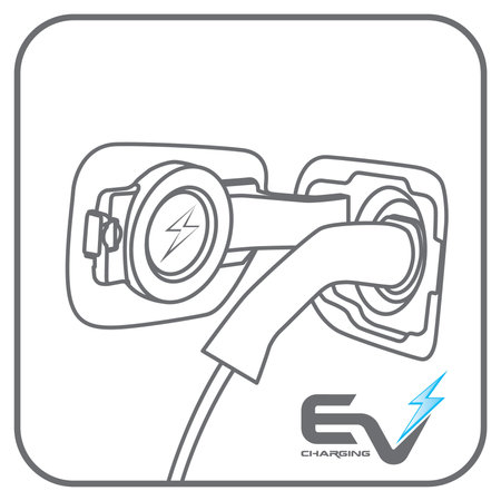 Vector illustration of the camera on a white background. Outline style.のイラスト素材