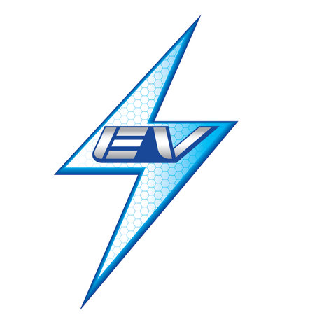 Vector logo for the letter V in the form of a lightning bolt.のイラスト素材