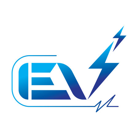Initial Letter ED with Lightning Vector Logo. Creative Power Energy Logo Concept.のイラスト素材