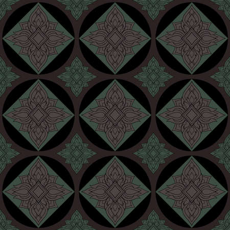 Pattern elements in traditional Thai painting.