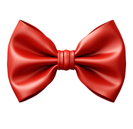 Red bow tie isolated on white background. Vector illustration. Eps 10.の素材