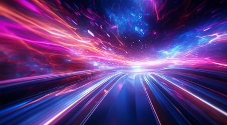 abstract digital fractal background a computer-generated 2D illustrationの素材