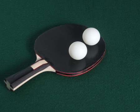 black table tennis paddle