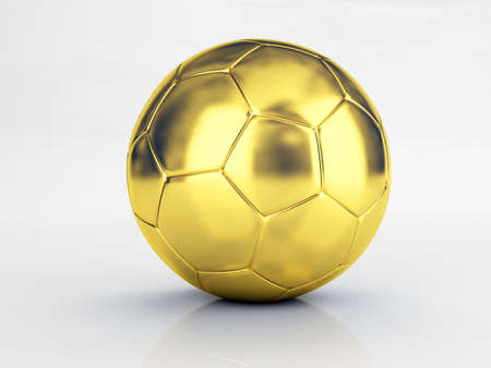 gold soccer ballの写真素材