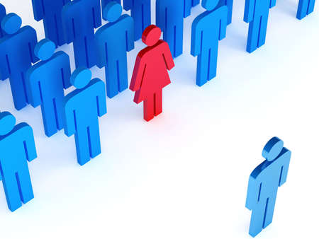 female vs maleの写真素材