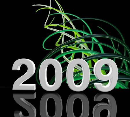 fine 3d image of tree 2009 backgroundの写真素材