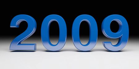 fine 3d image of 2009 new years day backgroundの写真素材