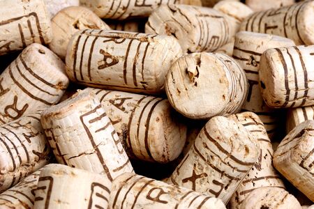 Close image of cork bottle detail backgroundの写真素材