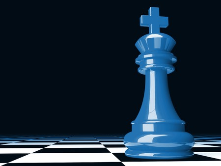 fine image 3d of blue  chess backgroundの写真素材