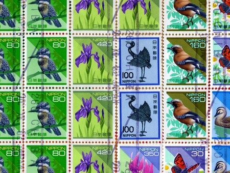close up image of japanese stampの写真素材
