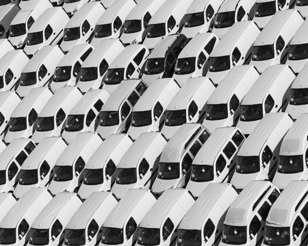 fine image of lot of car parking pattern backgroundの写真素材