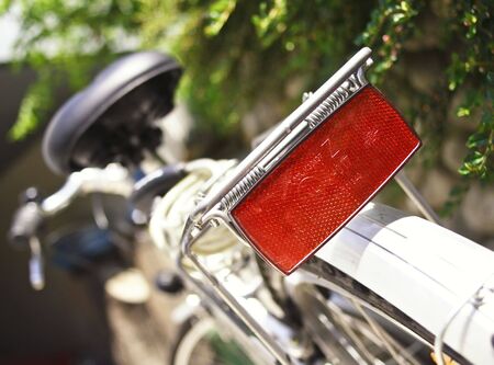 fine outdoor image of bicycle detail with nature background selective focusの写真素材