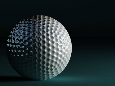 3d image of fine classic golf ball backgroundの写真素材