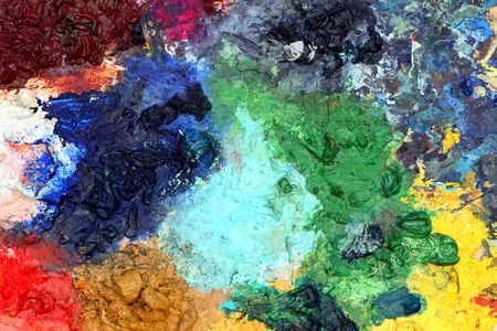 fine close up image of classic palette art color backgroundの写真素材