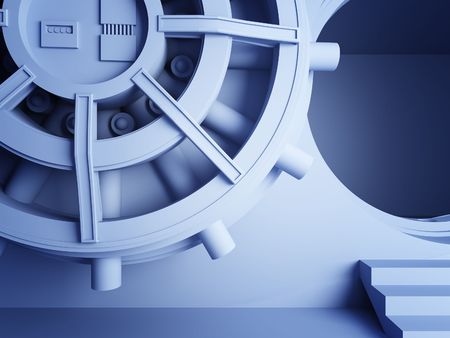 bank  vault door 3d detailの写真素材