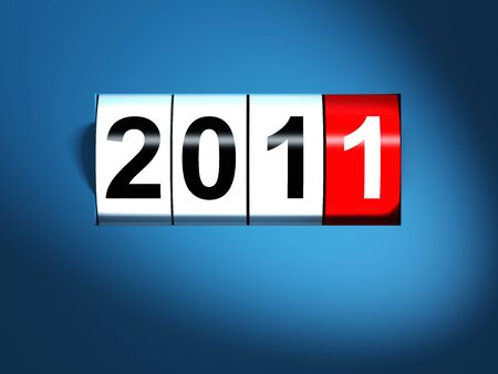 2011 new year background 3d image
