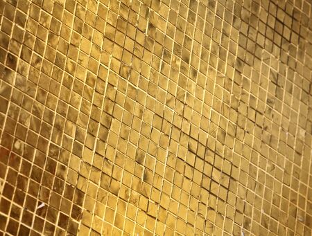 closeup image on golden tile backgroundの写真素材