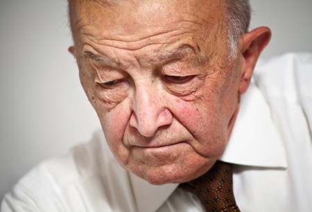 portrait of old caucasian manの写真素材