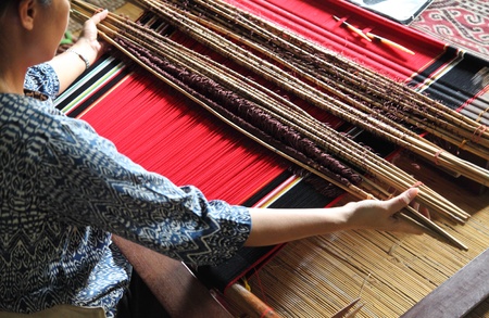 traditional malaysian loom detailの写真素材