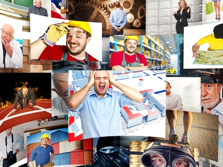 collection of different people workingの写真素材