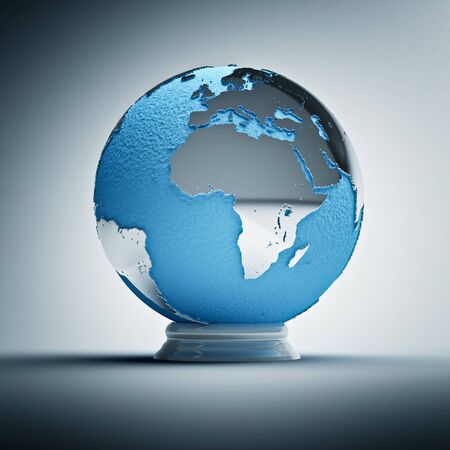 fine 3d image of classic globe worldの写真素材
