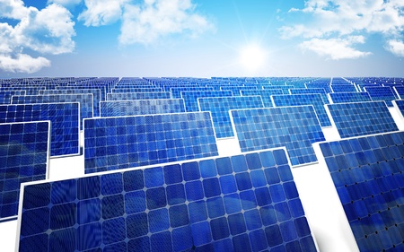 3d image of classic solar panel