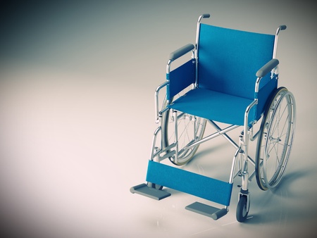 classic wheelchair 3d image backgroundの写真素材