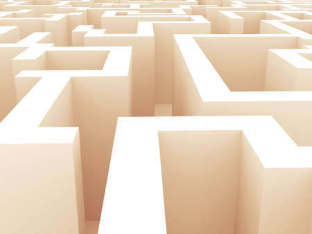 classic 3d maze fine illustration
