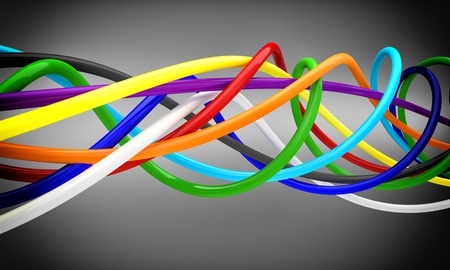 fine 3d background of cable