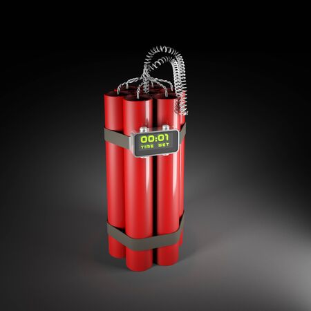 3d image of classic time bombの写真素材