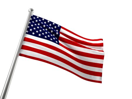 usa flag isolated on white