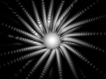 3d image of carbon fiber cableの写真素材