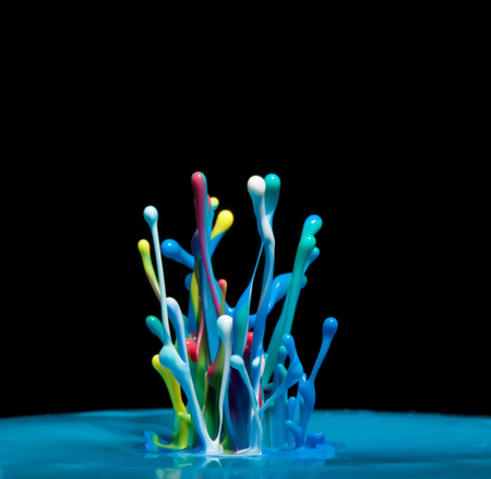 macro image of paint sculptureの写真素材
