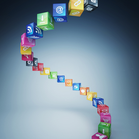 3d cubes and smart icon