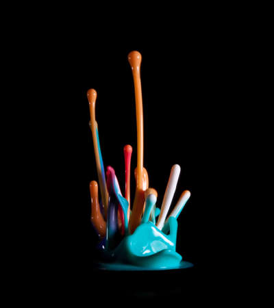 macro image of paint sculptureの写真素材