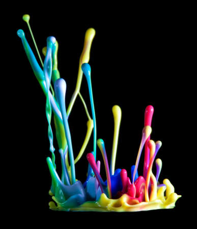macro image of paint sculpture