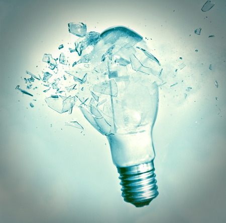 close up image of electric bulb explosion