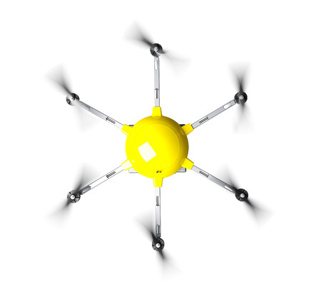 3d image of futuristic delivery droneの写真素材