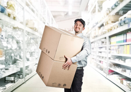 worker in a classic warehouse