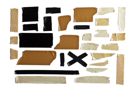 collection of different tape isolated on white backgroundの写真素材