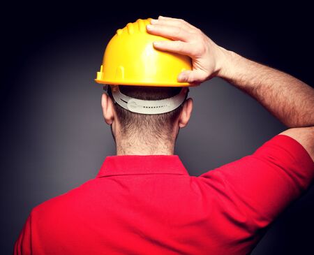 portrait of construction worker with protection