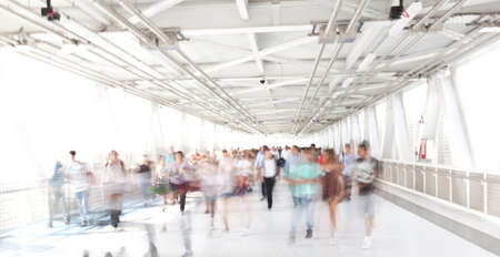 people moving artistic blurred imageの写真素材