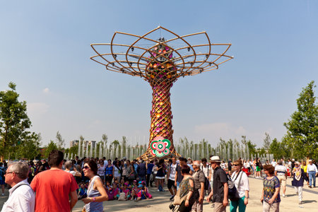 MILAN, ITALY - June 04, 2015: tree of life  EXPO 2015のeditorial素材