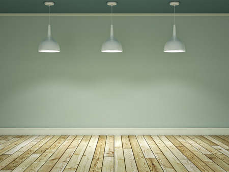 empty 3d interior with lightsの写真素材