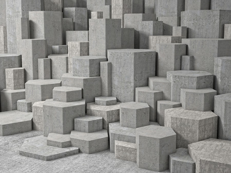 abstract background of geometric wallの写真素材