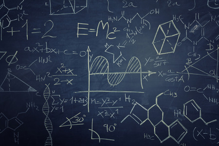 classic chalkboard with math sign
