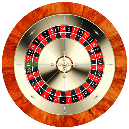 golden roulette casino 3d rendering imageの写真素材