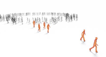 different thinking concept 3d rendering imageの写真素材