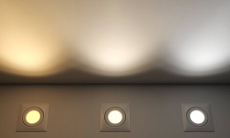 different kelvin temperature colours 3d rendering imageの写真素材
